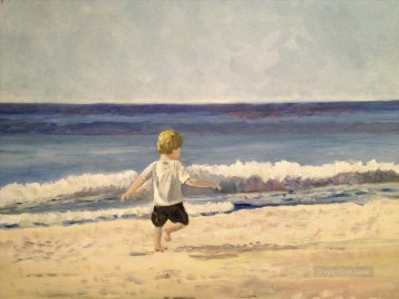 Ben On The Beach Oil Paintings